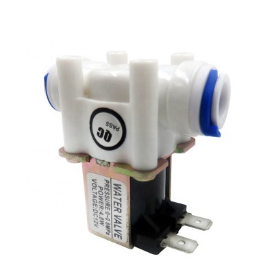 SEA ZJFPDJ-07 Plastic Solenoid Valve DC12V  Normal Closed 3/8 Hose Pipe Quick Connection RO Water Dispenser Inlet Valve