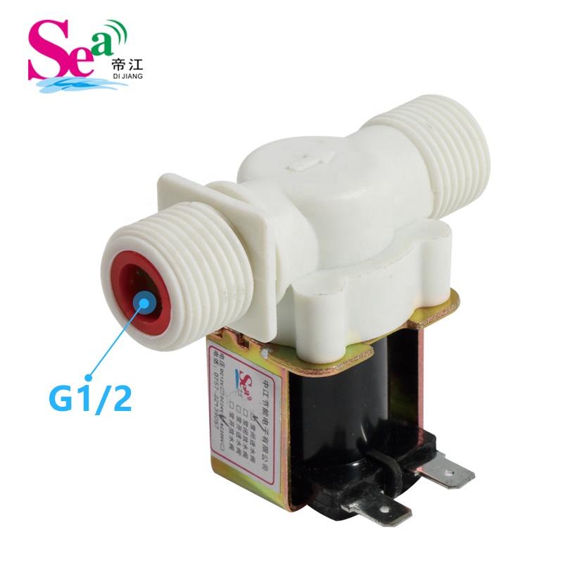 Sea Fpdj-23 G1/2'' Normally Cosed Inlet Plastic Solenoid Valve For Water Dispenser Automatically Flushing Valve Dc12v/24c/ac220v